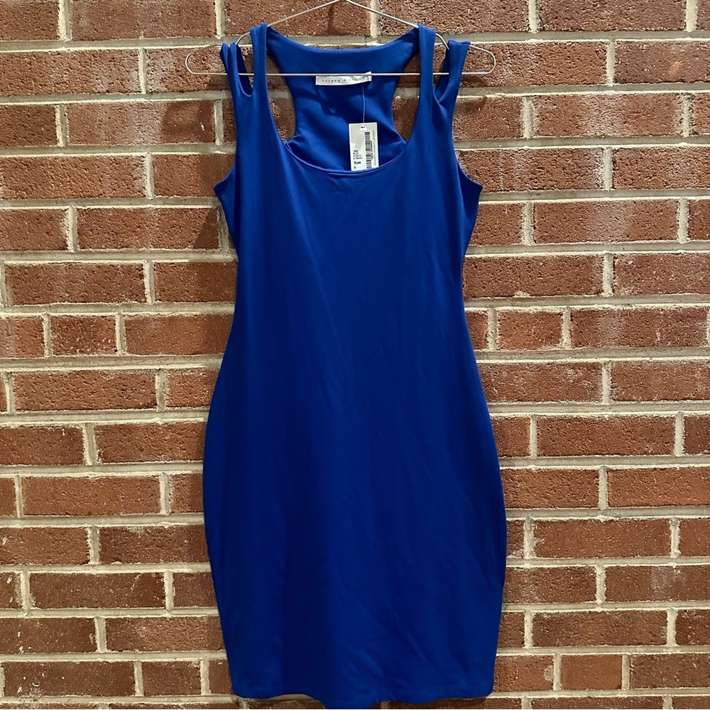 Susana Monaco Dress Blue Racerback‎ Size Small